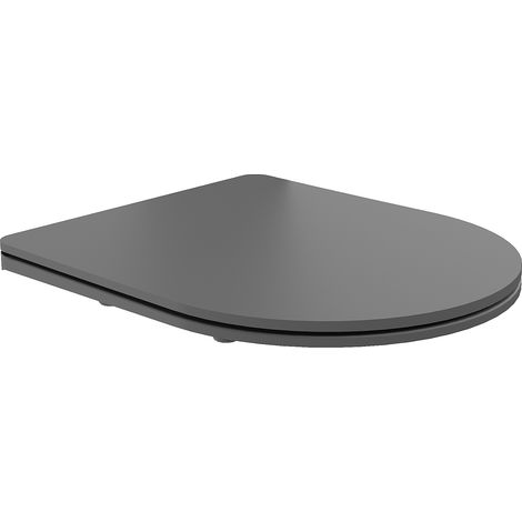 Mexen deska de caída suave slim, duroplast, gris oscuro mate - 39740071 (1/4)