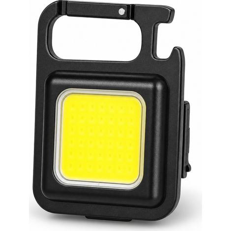 Rechargeable USB COB Keyring Lamp for Camping Black (1/5)