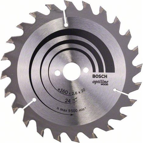 Bosch PRO Wood Kreissägeblatt, 160 x 2,6 x 20 mm, T24