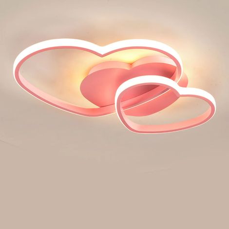 Plafonnier décoratif cœur rose – 42W LED – 2080 lm – Éclairage dimmable sans palier – 3500–6500K – Usage intérieur (1/5)