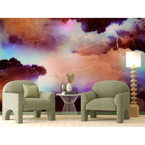 Papier peint cosmos – Ciel céleste orageux - 150 x 250 cm (1/2)