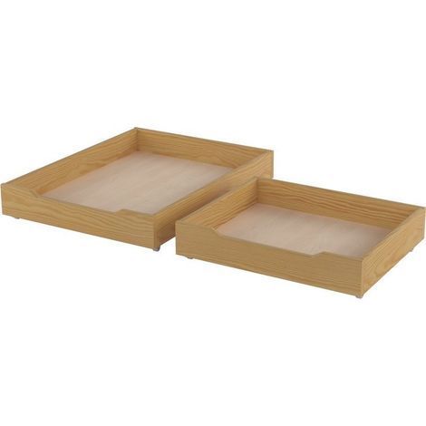 Lot de 2 tiroirs de lit MAGGIE