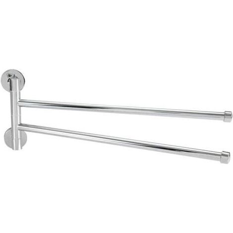 Stainless Steel Towel Rack, Space Saving Swivel Wall Mounted Towel Rack (1/5)