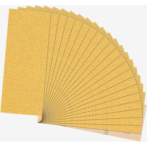 Papier de Verre,Papier Abrasif 80 Grains Utilisé pour polir métal cadre le bois les voiture 21 Pièces (1/5)