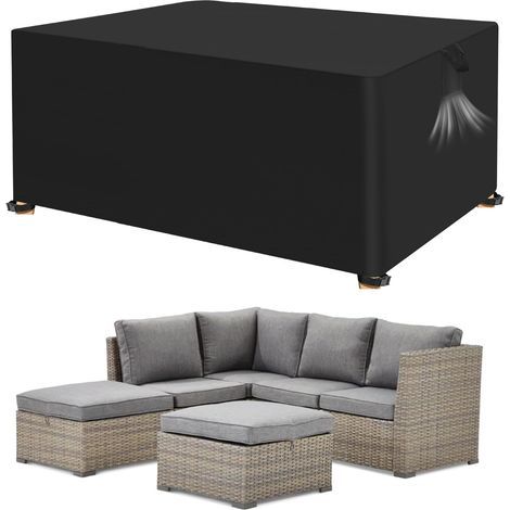 Gartentischdecke 100x100x85 cm aus 420D Oxford-Gewebe, wasserdicht und UV-beständig (1/5)