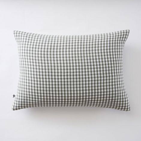Taie d’oreiller 50 x 70 cm – Gaze de coton tissée teinte VICKIE Romarin