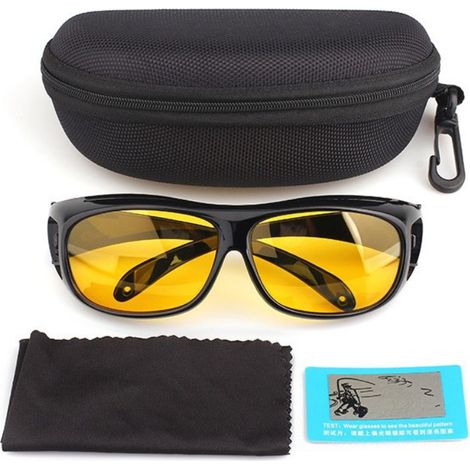 Lunettes de vision nocturne polarisées - lunettes pour la conduite de nuit (pour véhicules avec conduite à gauche) (1/4)