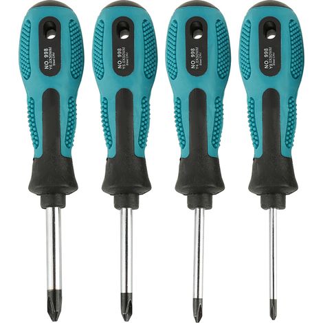 Jeu de 4 tournevis cruciformes aimantés précision embouts magnétiques outil manuel multi-usage (1/5)