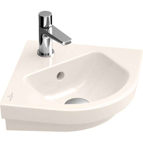 Lavamani, Lunghezza laterale: 320 mm, Rettangolare, per rubinetteria monoforo, foro per rubinetteria punzonato, con troppopieno, Porcellana sanitaria Pergamon CeramicPlus (1/2)
