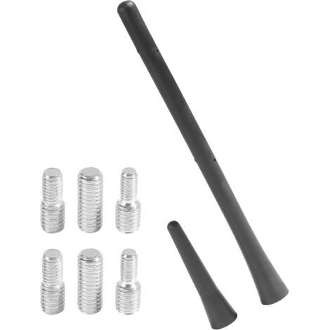 2 antennes de voiture courtes, 18,5 cm, antennes de voiture avec 6 vis,AM/FM antenne courte Radio Autos, convient pour la plupart des voitures, berlines, SUV, camions, etc. (1/4)