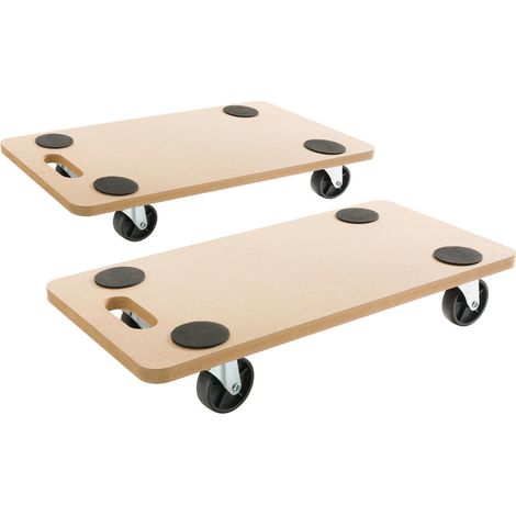 AREBOS 2x Trolley Dolly Platform Cart for easy Transport 200kg 441lbs
