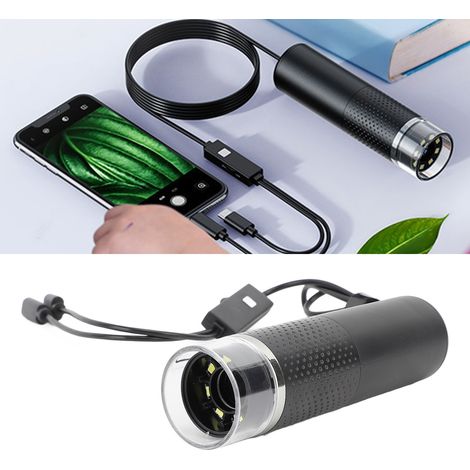 Tragbares USB-Mikroskop mit 1600-facher HD-Digitalkamera, 2 MP Auflösung (1920 x 1440 Pixel), kompatibel mit Android und iOS für Inspektion und Beobachtung (1/5)