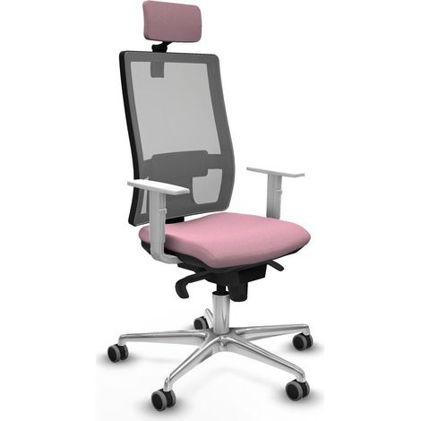 Piqueras y Crespo Chaise de bureau rose confortable réglable