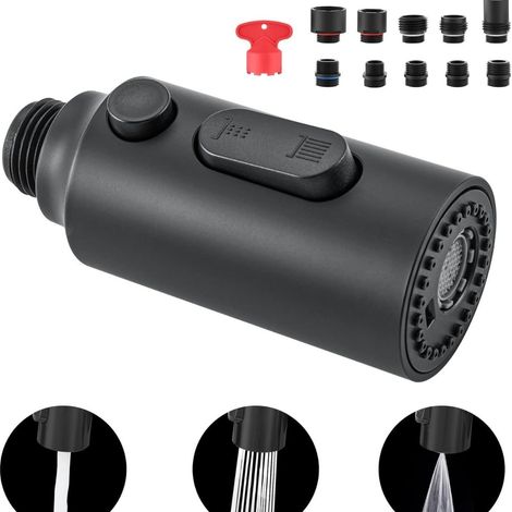 Aérateur de Robinet Pivotant pour Évier de Cuisine, Rallonge avec Modes de Pulvérisation Multiples (1/5)