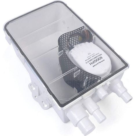 Système de pompe pour receveur de douche 12 V 600 GPH avec flotteur automatique (1/5)