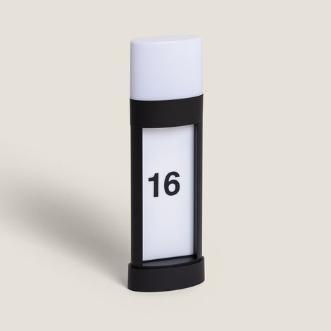 Balise Extérieure LE 10W en Saillie sur Pied 50cm Aluminium pour Numérotation Domicile Mulhan Noir (1/4)