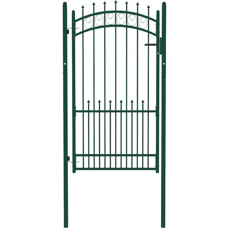 Portail de jardin,Portail de clôture,Portillon de jardin avec pointes Acier 100x175 cm Vert CFW32959 (1/5)