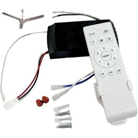 Kit de télécommande 6 V pour ventilateur plafond, émetteur mural sans fil, module récepteur (pile non incluse) (1/4)