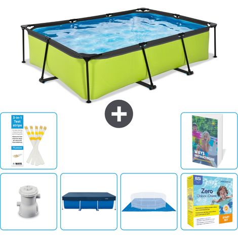 Exit Pool Rechteckig - 300x200x65 cm - 7-teilig S198