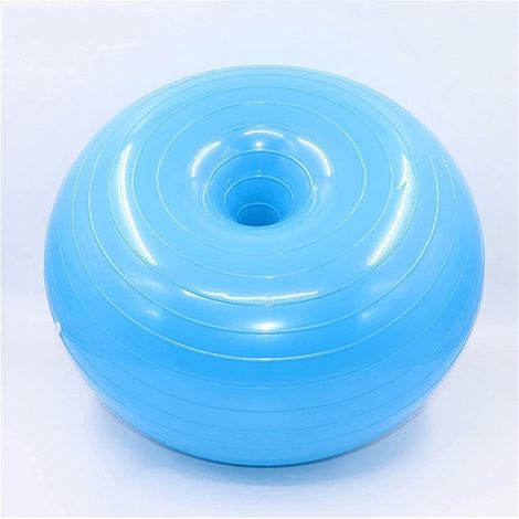 Trade Shop - Ciambella Palla Gonfiabile Allenamento Esercizio Pilates Yoga Con Gonfiatore Blu - (1/3)
