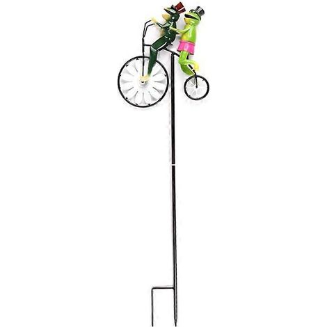 Wetterfahne aus Metall im Retro-Fahrradstil für den Garten, für den Rasen im Freien (1/5)