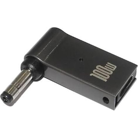 PD 100W Connecteur d'adaptateur de Chargeur d'ordinateur Portable USB Type-C Femelle vers DC Mâle Convertisseur de Prise Jack Remplacement pour Acer Samsung Lenovo (4.0x1.7mm) (1/5)