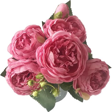 Künstlicher Blumenstrauß, Seidenmaterial, 5 Blumenköpfe, 12 (1/2)