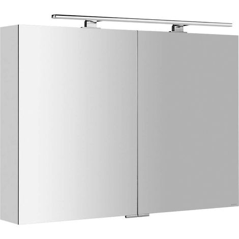 Sapho Mirró - Armadietto a specchio con illuminazione a LED 100x70x16 cm, 2 ante, bianco MC100-0030 (1/5)
