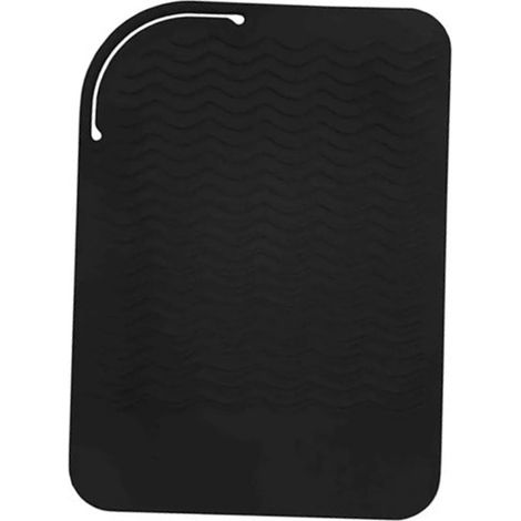 Pochette de protection en silicone résistant à la chaleur pour tapis de voyage portable, compatible avec fers à friser, lisseurs et autres outils de coiffure. (1/5)