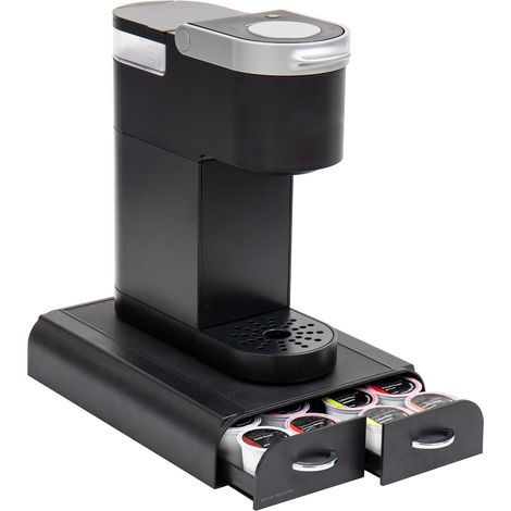Organiseur de dosettes à portion unique, 2 tiroirs, capacité de 24 dosettes, compatible avec Keurig Mini, 24,13 x (1/5)