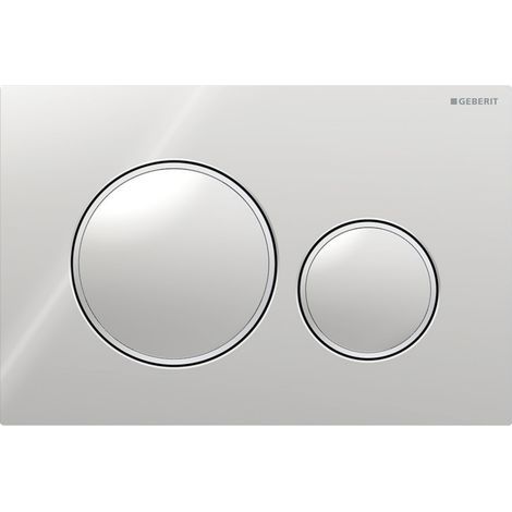 Geberit Sigma20 Betätigungsplatte für 2-Mengen-Spülung: Chrom hochglanz, Chrom matt (115.882.KH.1)