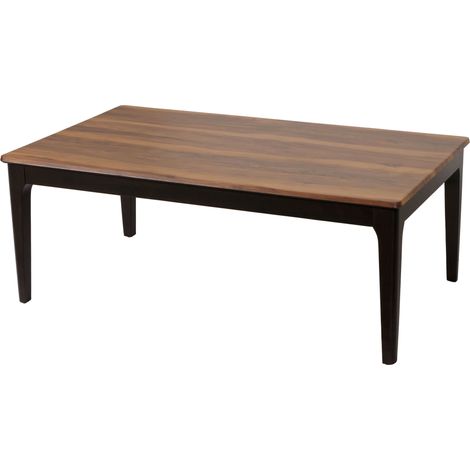 Tavolino salotto divano soggiorno HHG-648 46x120x70cm laminato HPL legno scuro effetto palissandro (1/5)