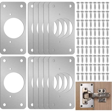 Scharnierreparaturplatte 90 x 50 mm, 10er-Packung (1/3)