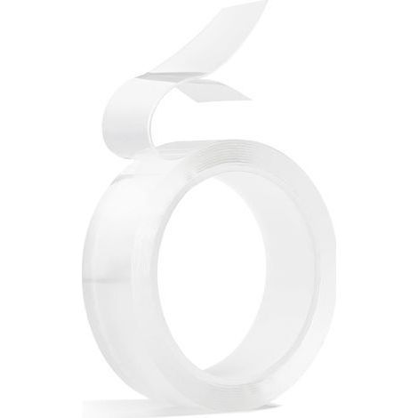 Ruban Adhésif Double Face Extra Fort Transparent Nano Tape 3m, 2 cm Ruban Adhesif Amovible Réutilisable (1/5)