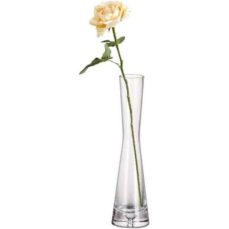 PA Vase Verre Vintage Transparent Décoratif Pour Fleur Unique Maison Bureau Mariage 20cm (1/4)
