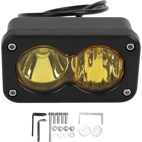 Phare LED 3 pouces adapté feux route vélo Ridstar Q20, super lumineux avec broche, connecteur étanche IP68, plug and play, jaune (1/5)