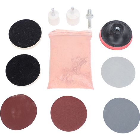 Kit de polissage de vitres de voiture 32 pièces pour pare-brise, essuie-glaces et table à vitres. (1/5)