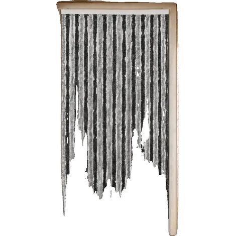 Insektenschutz Türvorhang, Magnetverschluss, Einfache Installation, Grau (1/2)