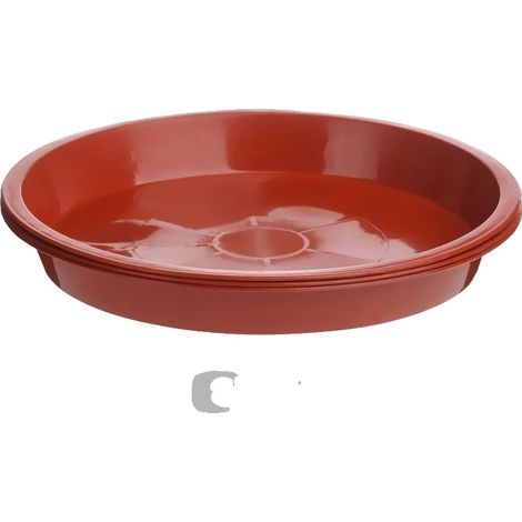 Plato para maceta, diseño duradero, características de ahorro de agua, rojo, 8 pulgadas (1/2)