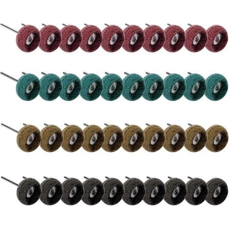 Set mit 40 Schleifscheiben für Dremel-Rotationswerkzeuge, Tischschleifmaschinen für die Holzbearbeitung, Körnung 80/150/240/300 (1/4)