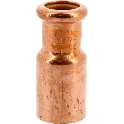 Réduction à sertir mâle-femelle 10243 Ø28/14 pour tube cuivre gaz - THERMADOR 102432814