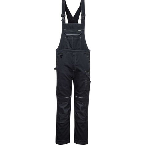 Peto de trabajo en tejido Oxford bolsillo doble para metro PW346 XXXL Negro