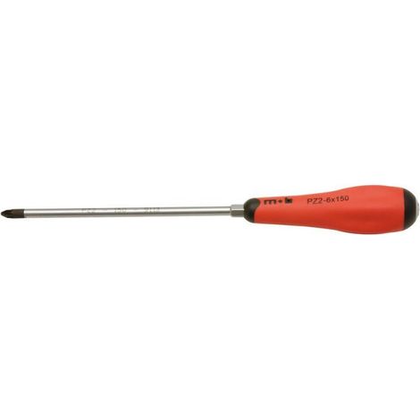 Tournevis Pozidriv PZ2 – Longueur 260 mm – Avec écrou de reprise – Manche bi-matière ergonomique – MOB (1/4)