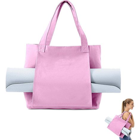 Sac de yoga pour femme, sac de sport, sac de yoga, sac fourre-tout, fermeture , accès rapide, 45 x 35 x 15 cm, sac d'entraînement, de yoga, pour tapis de yoga et accessoires de yoga (1/5)
