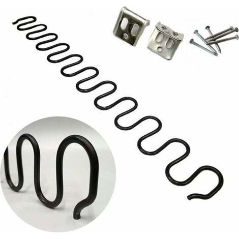 Ersatz-Sofafedern – 2er-Set, 50 cm – Kohlenstoffstahl und Eisen – Stabile Befestigung für Polstermöbel (1/5)