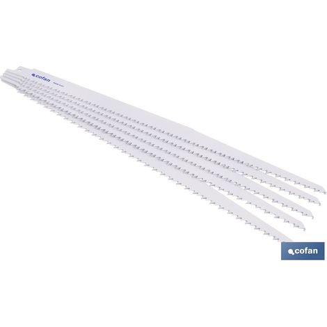 Lame de scie alternative HCS 280 x 6 mm, lot de 5, coupe nette dans le bois et les plastiques
