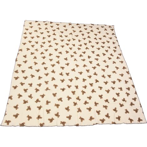 Couverture bébé avec motif ours mignon, douce, respirante, pliable, idéale pour les voyages et les emmaillotages. (1/5)