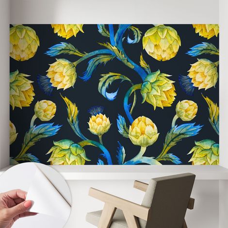 Papier peint adhésif décoratif pour salon chambre et cuisine Facile à poser avec colle Virtuose végétal 104x70 cm (1/5)