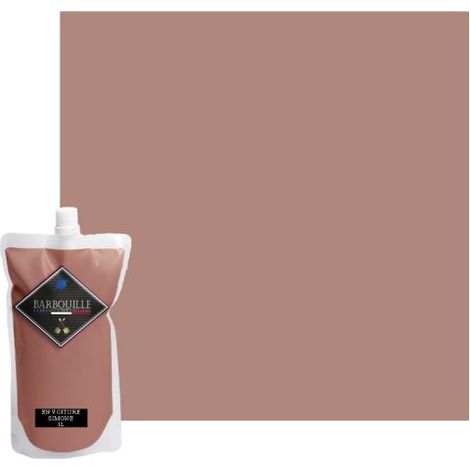 Pintura acrílica lavable satinada BARBOUILLE - Para paredes, techos, muebles y madera - 1L - Rose en voiture Simone