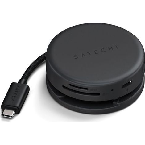 Satechi OntheGo 7-in-1 Multiport-Adapter - Adapter für mobile Geräte (USB-C PD, 2x USB-A, HDMI 4K, Ethernet, Micro-/SD-Kartenleser) (Space Black) (1/5)